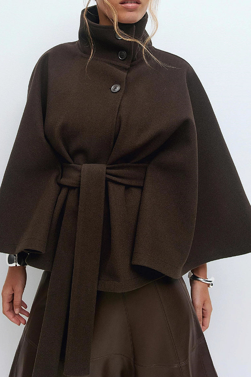 Fashionable Women's Autumn Winter Cape Coat