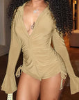 Sexy Drawstring Long Sleeve Jumpsuit