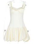 Sleeveless Mini Dress with Ruffle Hem