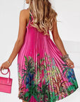 Bohemian Summer Floral Maxi Dress with Halter Neck