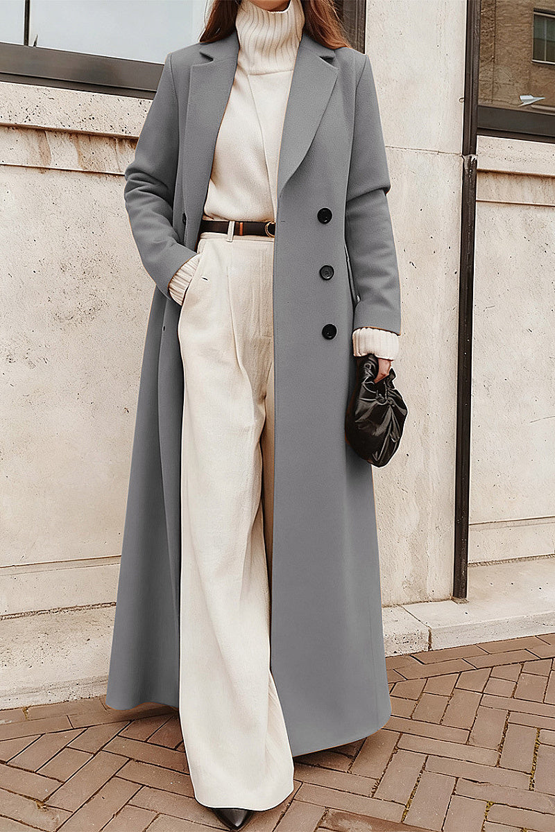 2026 Autumn Winter Women's Long Solid Color Coat