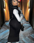 Sexy Long Sleeve Round Neck Dress for Women