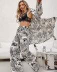 Fashionable Floral Two-Piece Set for Women