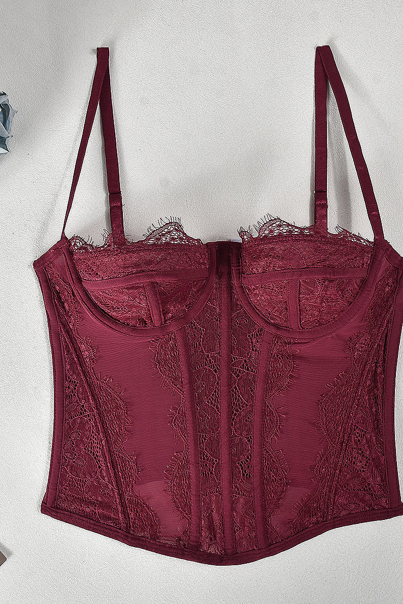 Nazada Sexy Lace Bodice Backless Camisole