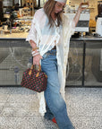 Chic Sheer Long Dress for Commuting