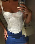 Summer Lace Waist-Defined Corset Top