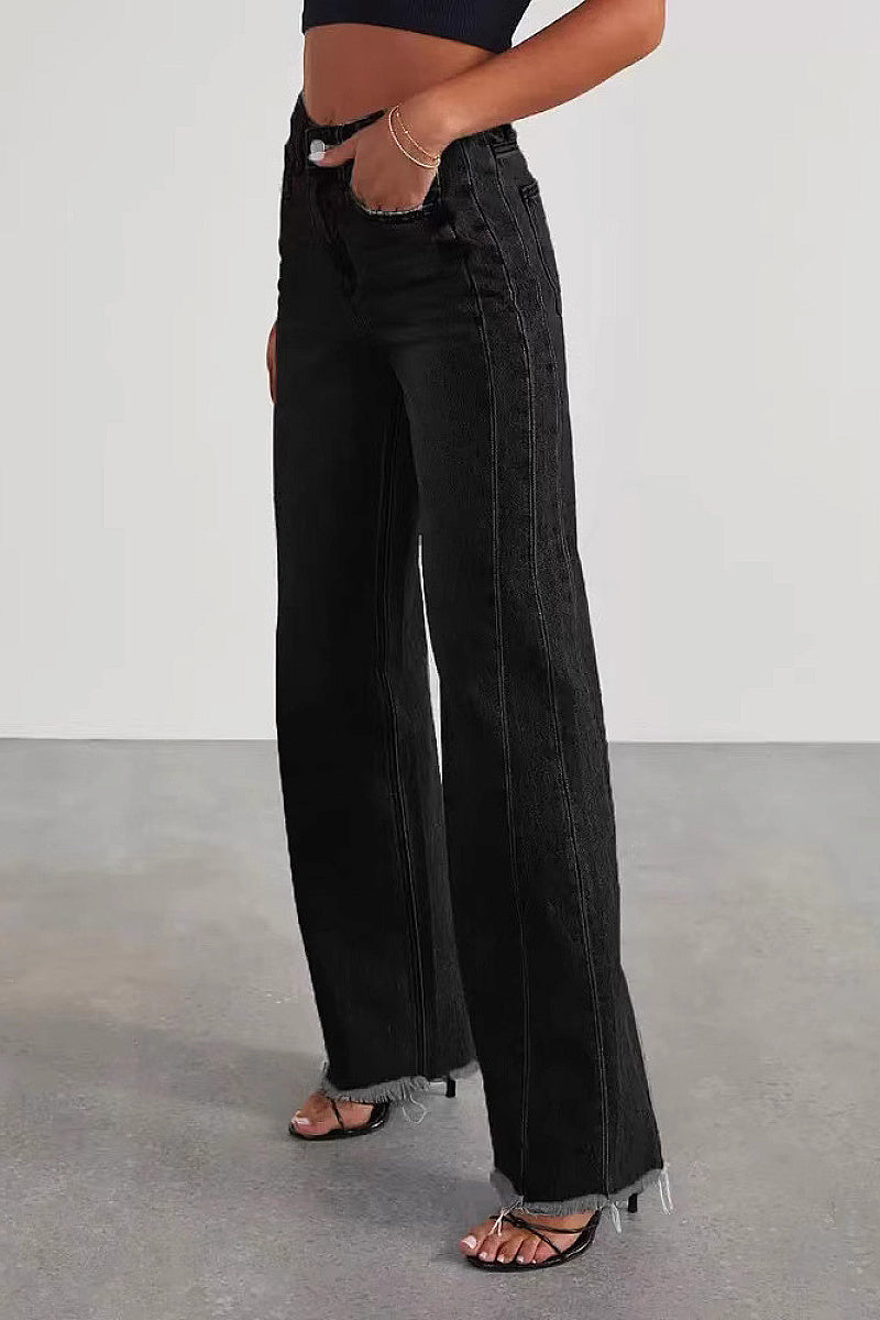 Vintage High Waist Straight Leg Jeans for Women