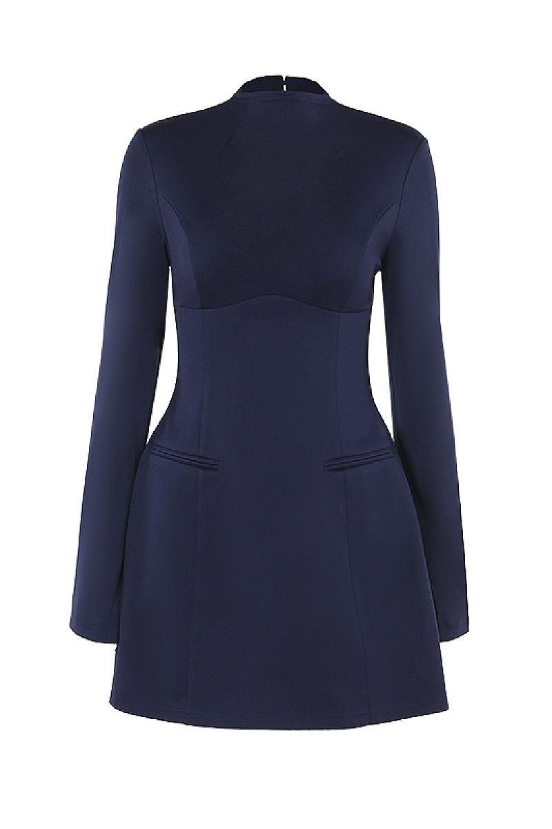 Chic Backless Long Sleeve Dress for Women