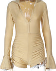 Sexy Drawstring Long Sleeve Jumpsuit