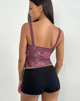 Sheer Floral Print Cami Top for Trendy Women