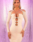 Sexy Sheer Mesh Bodycon Dress for Nightclub
