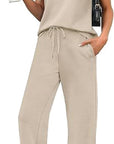 Casual Loose Fit Pocket T-Shirt and Pants Set