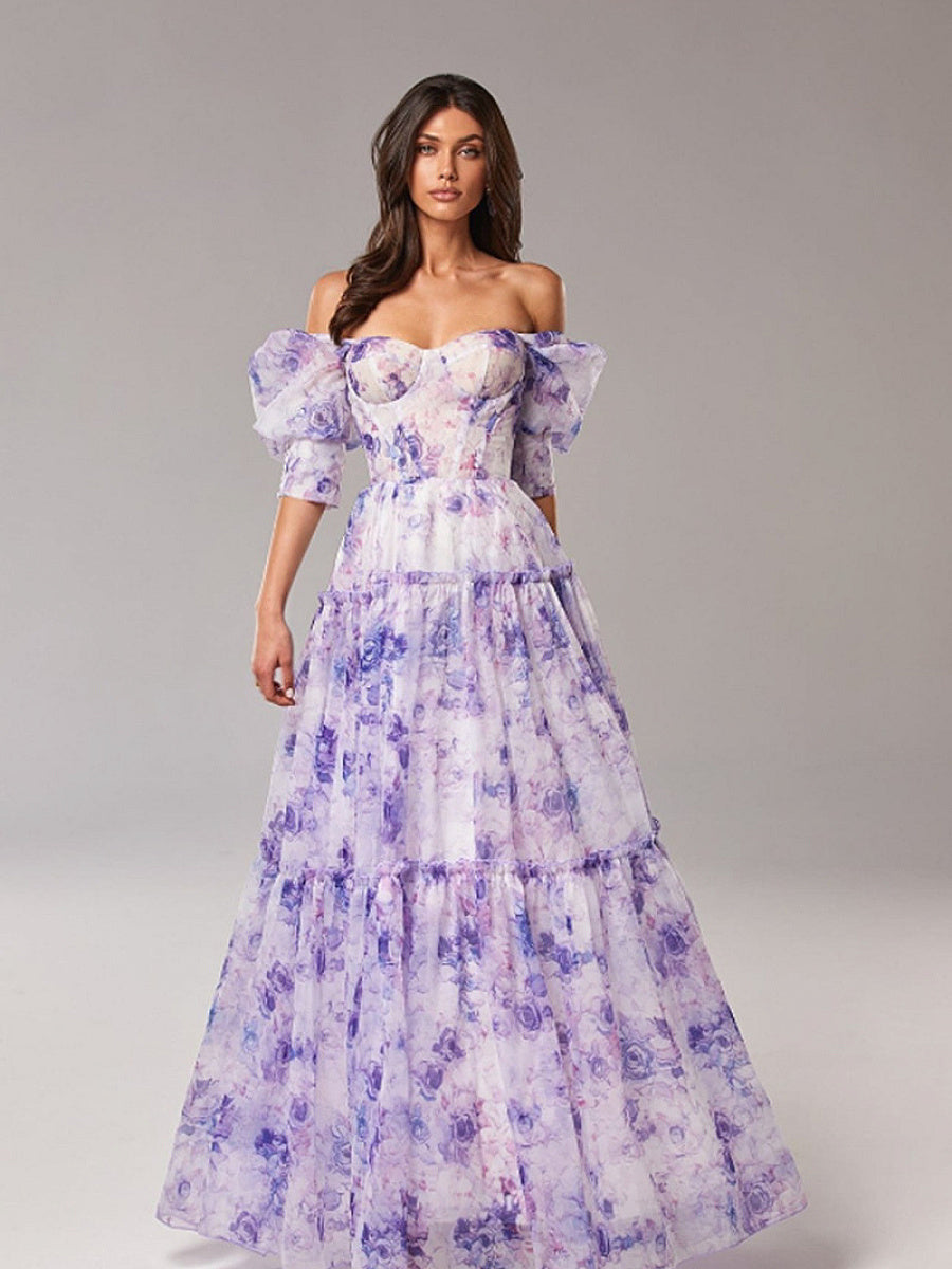 Elegant Off-Shoulder Long Dress for Women