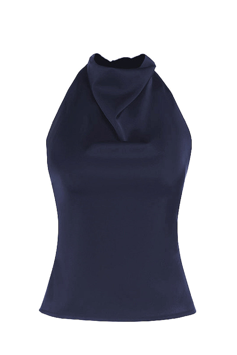 Spring Fashionable Women's Satin Backless Top
