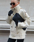 Fashionable Short Double-Breasted Coat for Autumn and Winter