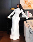 Elegant Long Sleeve Dress with Tie Detail