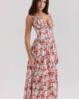 Summer Slim Fit Floral V-Neck Dress