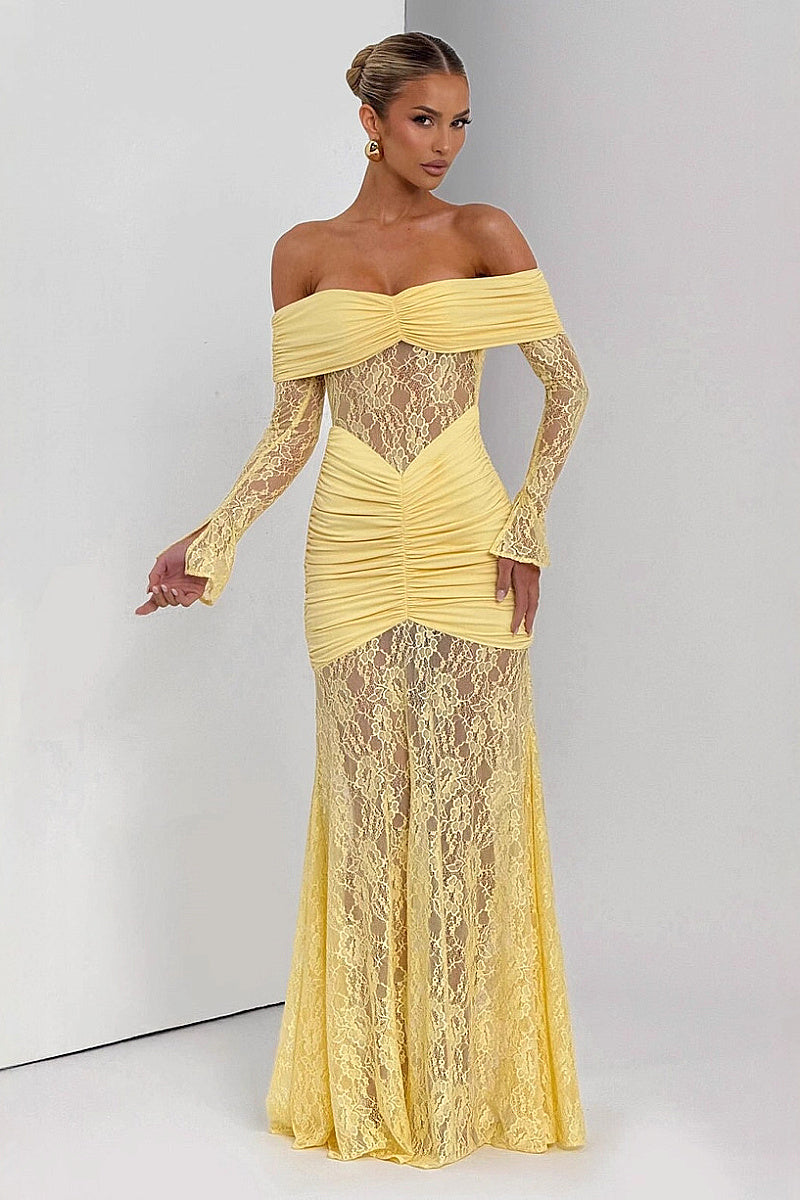 Summer Elegant Lace Backless Long Dress