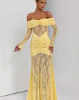 Summer Elegant Lace Backless Long Dress