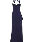 Chic Halter Neck A-Line Dress with Ruffle Hem