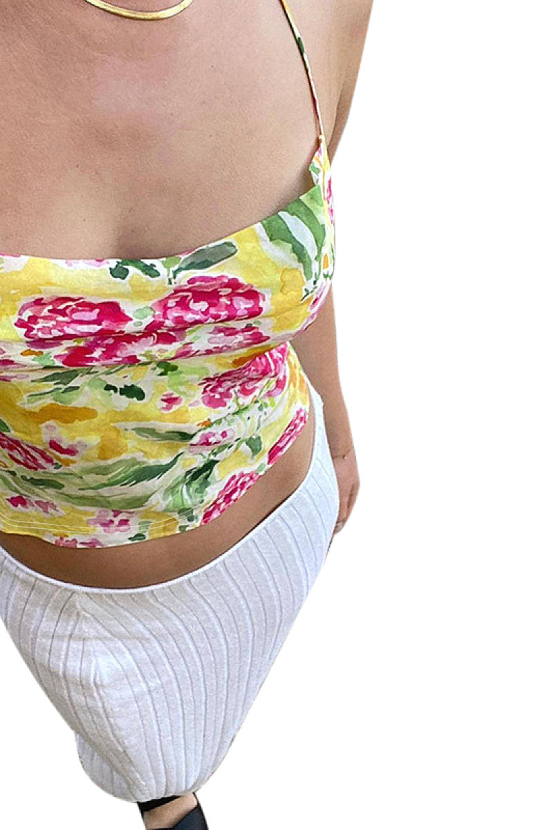 Colorful Sexy Printed Top for Summer Beach