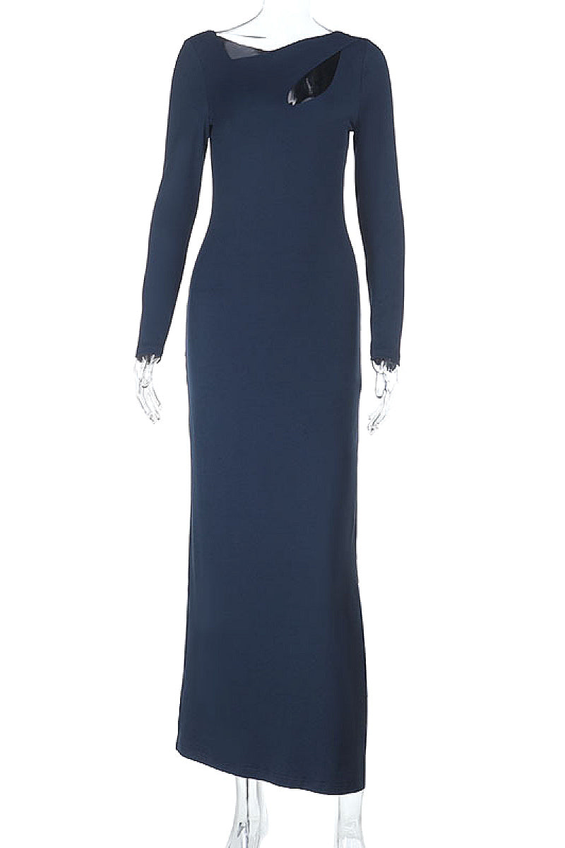 Elegant Hollow Design Long Dress