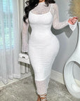 Summer Sexy Lace Long Sleeve Dress