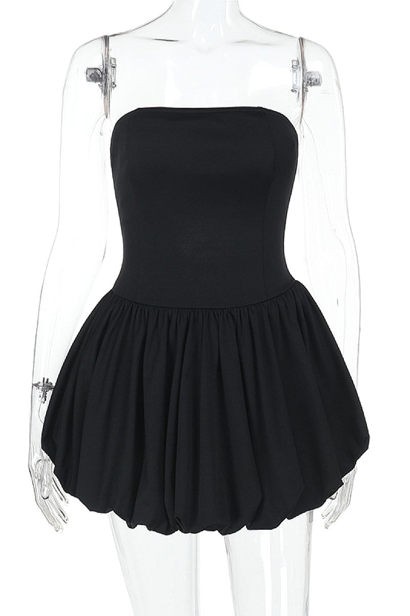 Strapless Backless A-Line Dress for Women