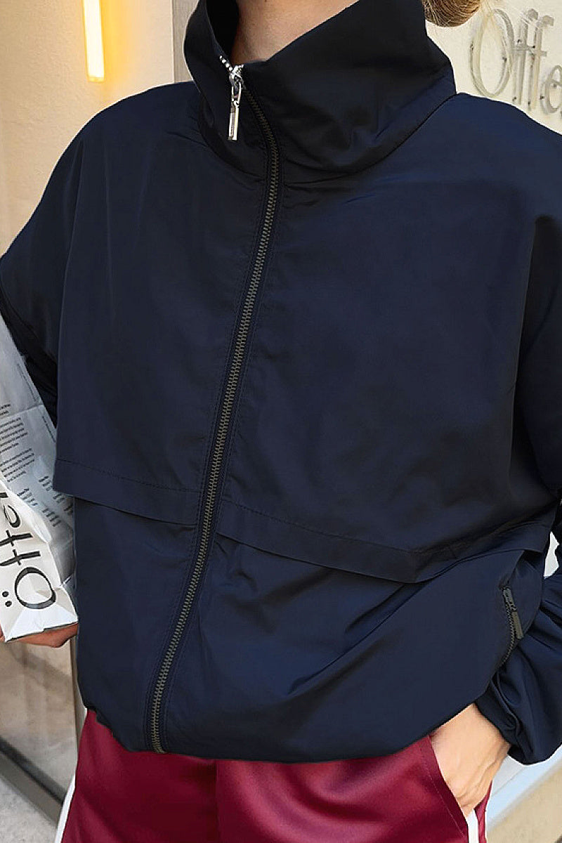 Stylish Stand Collar Windbreaker Jacket for Autumn