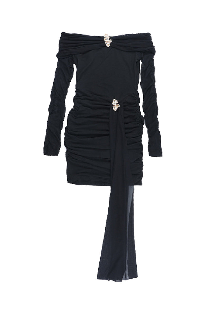 Chic Off-Shoulder A-Line Mini Dress