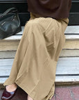 High Waist A-Line Pleated Skirt for Women