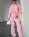 Women's Pink Polo Tracksuit Set