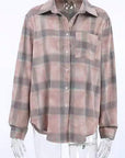 Plaid Long Sleeve Shirt for Women
