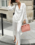 Fashion Casual Set with V-Neck Cardigan and Long Pants