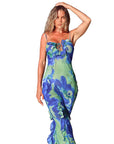 Chic Sleeveless Floral Bodycon Dress