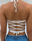 Summer New Sexy Backless Halter Top