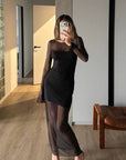 Elegant Sheer Mesh Dress for Women