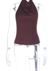 Sexy Backless Halter Top for Street Style