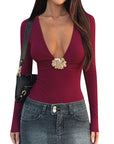 Elegant Vintage V-Neck Jumpsuit with Sequins