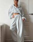 Casual Pink Hoodie Set for Women