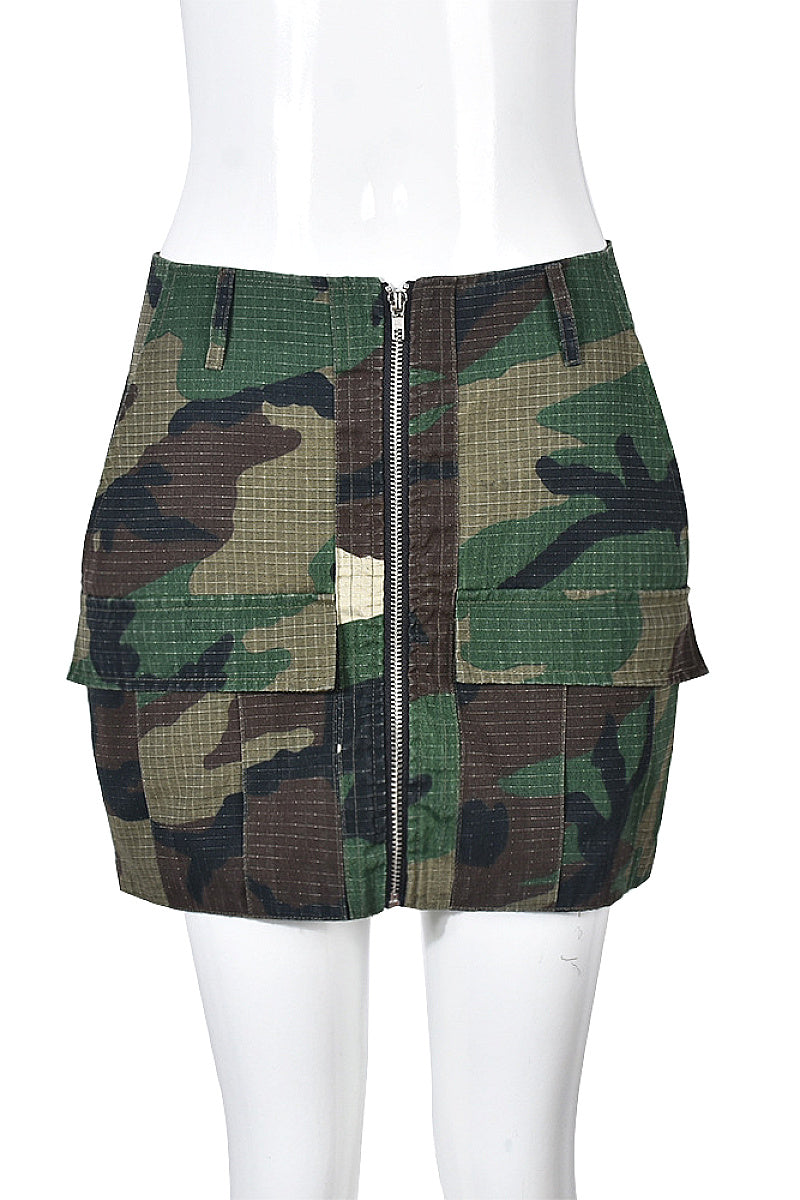 Fashion Camouflage Mini Skirt for Women