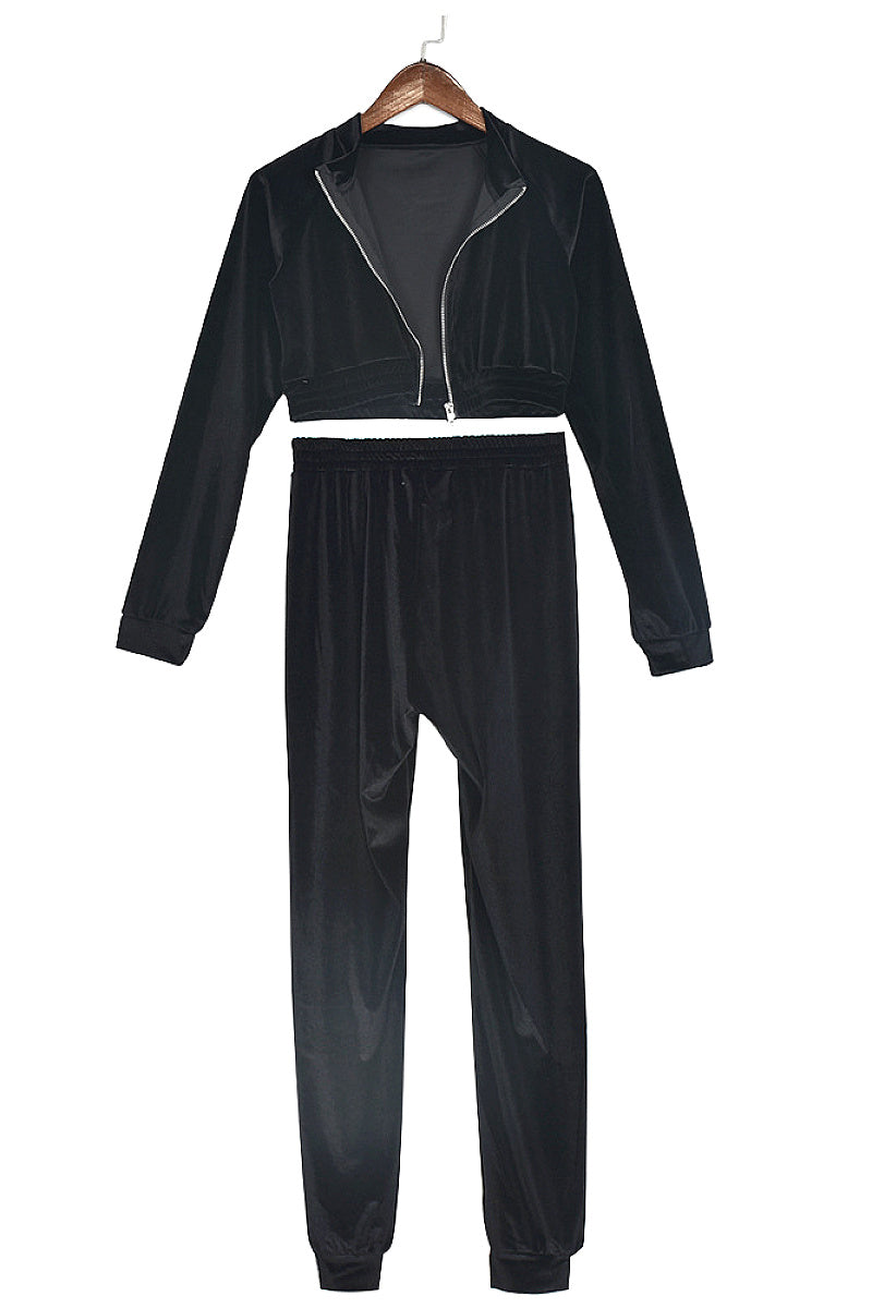 Stylish Two-Piece Set with Long Sleeve Top and Pants