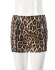 Leopard Print Sequin Women's Casual Shorts