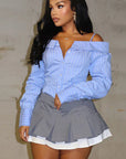 Stylish Long Sleeve Off Shoulder Shirt for Women
