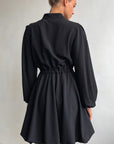 Chic Commuter V-Neck A-Line Dress