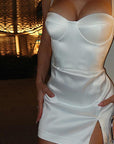 Chic V-Neck A-Line Dress with Slit