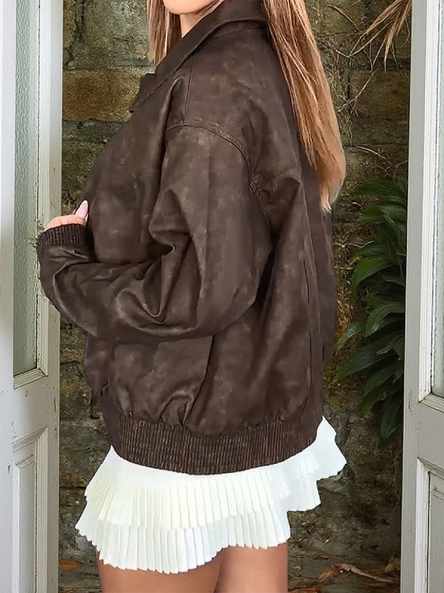 Stylish Stand Collar Jacket for Autumn and Winter