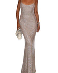 Stylish Shimmering Spaghetti Strap Dress