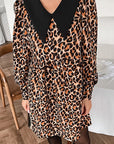 Chic Leopard Print High Waist Dress