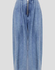 High Waist Zipper Cuffed Denim Pants for Women